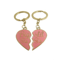 Heart Shape Pink Custom Metal Keychain, Keyholder